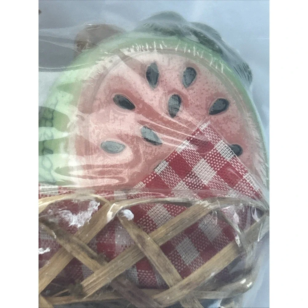 Vintage Florida Souvenir Watermelon Salt & Pepper Shakers Set New Old Stock Seal